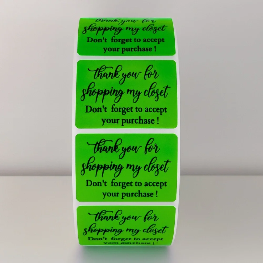 Thank You For Shopping My Closet Stickers Poshmark Labels